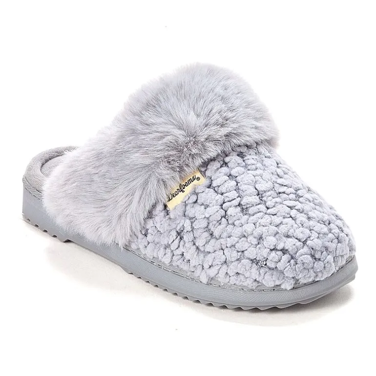 Dearfoams Courtney Knit Scuff Womens Memory Foam Slip-On Slippers