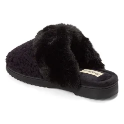 Dearfoams Courtney Knit Scuff Womens Memory Foam Slip-On Slippers
