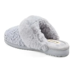 Dearfoams Courtney Knit Scuff Womens Memory Foam Slip-On Slippers