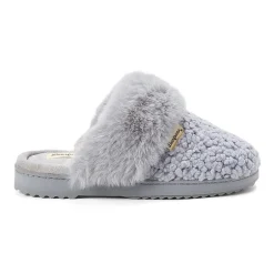 Dearfoams Courtney Knit Scuff Womens Memory Foam Slip-On Slippers