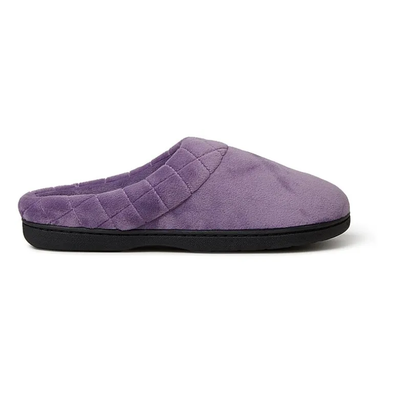 Dearfoams Darcy Velour Scuff Womens Memory Foam Clog Slippers