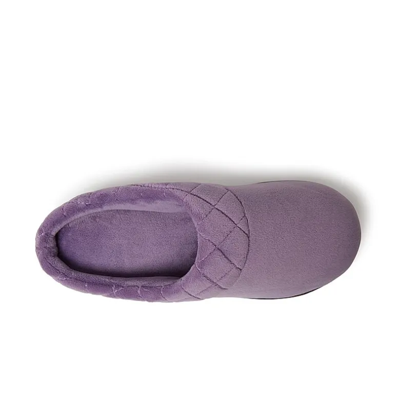 Dearfoams Darcy Velour Scuff Womens Memory Foam Clog Slippers