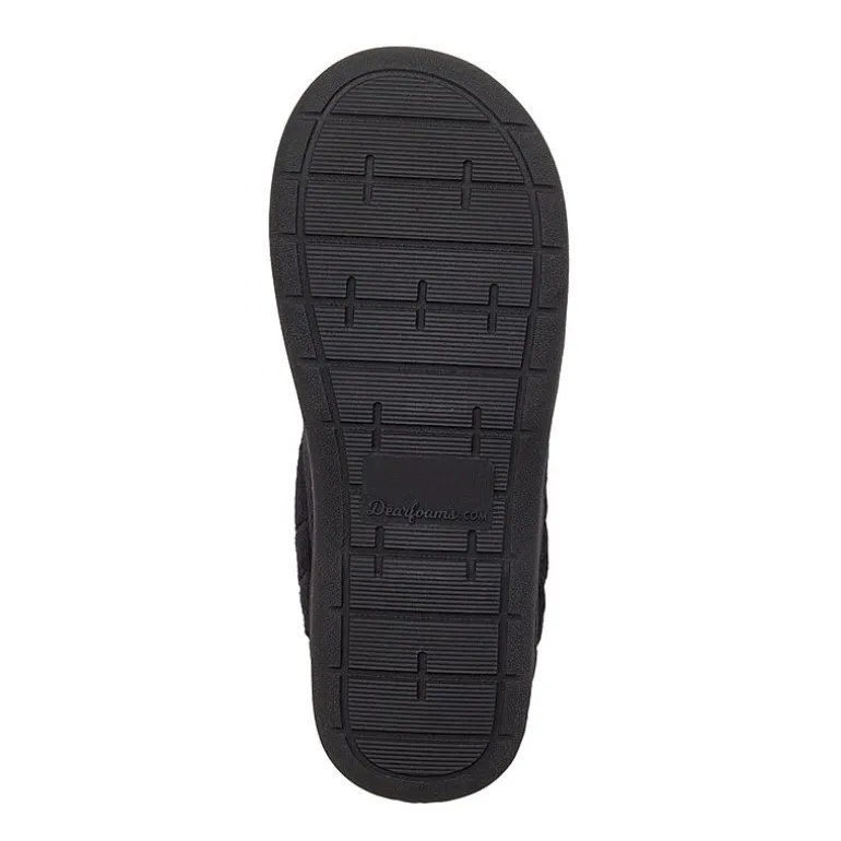 Dearfoams Darcy Velour Scuff Womens Memory Foam Clog Slippers