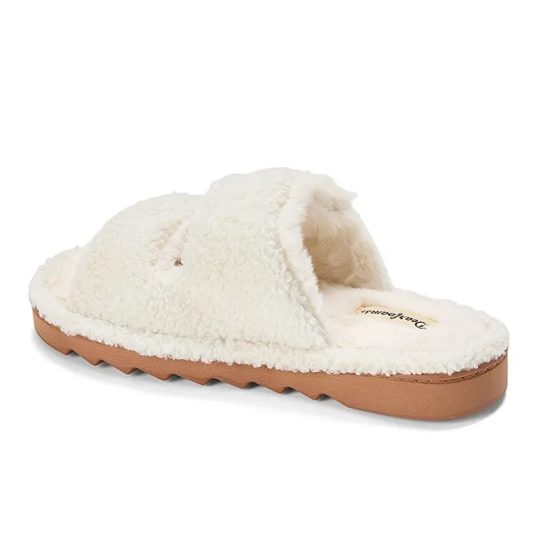 Dearfoams Dearfoams Womens Memory Foam Slip-On Slippers
