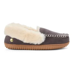 Dearfoams Doreen Genuine Suede Clog With Prayer Seam Womens Slip-On Slippers