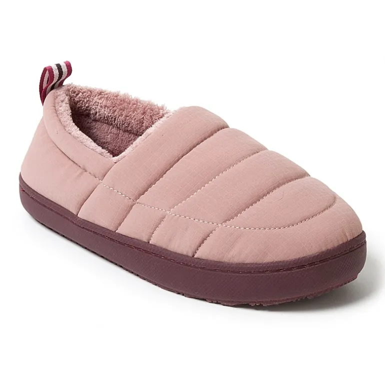 Dearfoams Fern Women'S Ripstop Closed Back - All Day Womens Memory Foam Slip-On Slippers