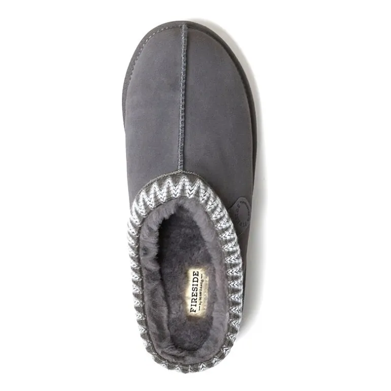 Dearfoams Grafton Mens Memory Foam Clog Slippers