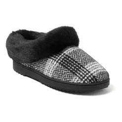 Dearfoams Hannah Festive Knit Womens Memory Foam Clog Slippers