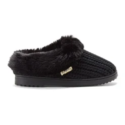Dearfoams Hannah Festive Knit Womens Memory Foam Clog Slippers