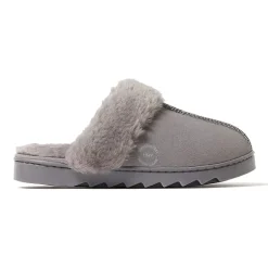 Dearfoams Helena Genuine Suede Scuff Womens Memory Foam Slip-On Slippers