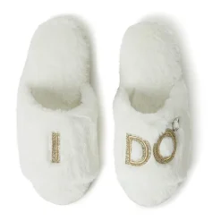Dearfoams Lane Bridal Womens Memory Foam Slip-On Slippers