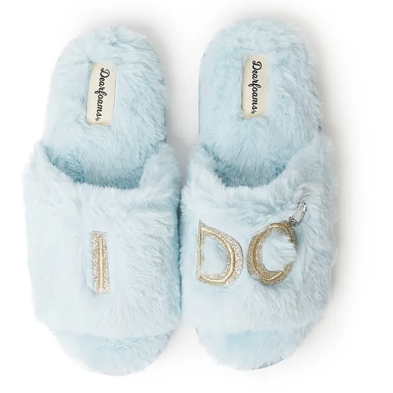 Dearfoams Lane Bridal Womens Memory Foam Slip-On Slippers