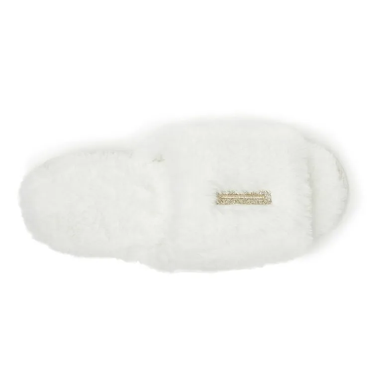 Dearfoams Lane Bridal Womens Memory Foam Slip-On Slippers