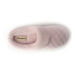 Dearfoams Libby Quilted Terry Womens Memory Foam Clog Slippers