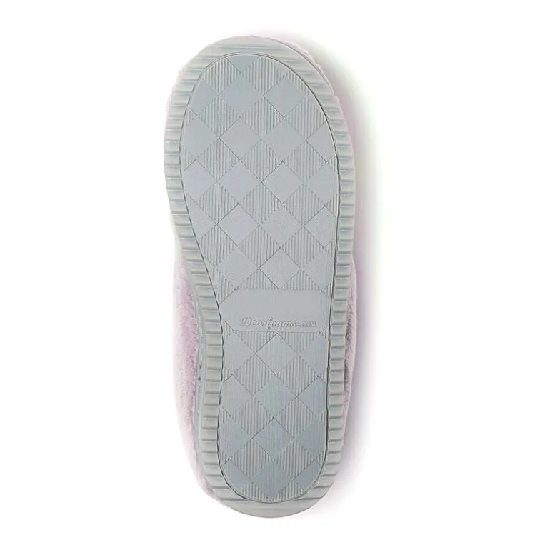 Dearfoams Libby Quilted Terry Womens Memory Foam Clog Slippers