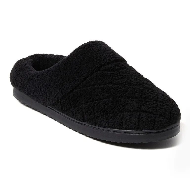 Dearfoams Libby Quilted Terry Womens Memory Foam Clog Slippers