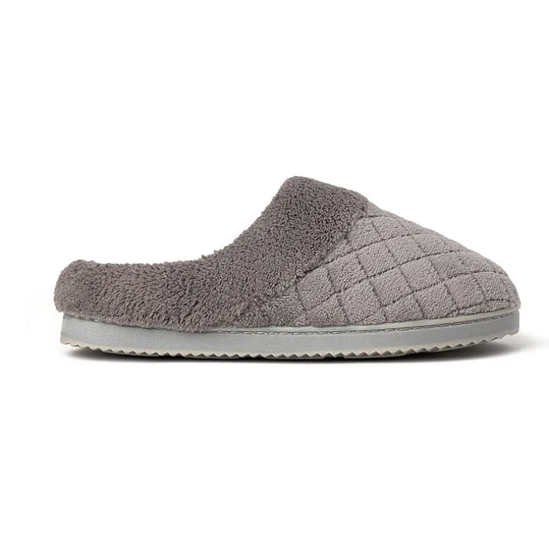 Dearfoams Libby Quilted Terry Womens Memory Foam Clog Slippers