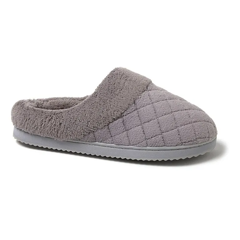 Dearfoams Libby Quilted Terry Womens Memory Foam Clog Slippers