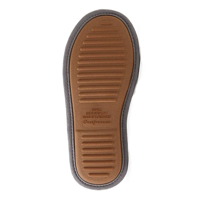 Dearfoams Mama Bear Plaid Scuff Womens Memory Foam Slip-On Slippers
