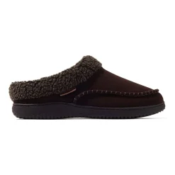 Dearfoams Marshall Microsuede Moc Toe Mens Memory Foam Clog Slippers