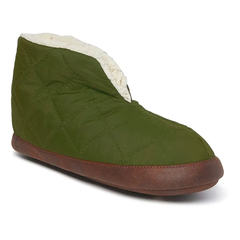 Dearfoams Mens Memory Foam Bootie Slippers