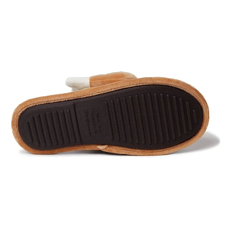 Dearfoams Mens Memory Foam Slip-On Slippers