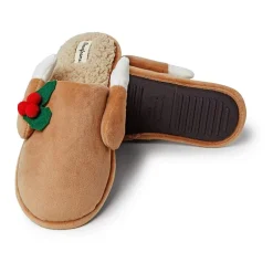 Dearfoams Mens Memory Foam Slip-On Slippers