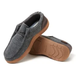 Dearfoams Mens Memory Foam Slip-On Slippers