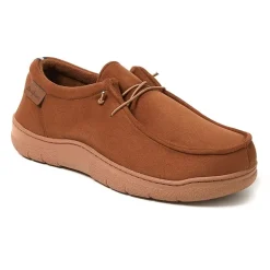 Dearfoams Mens Memory Foam Slip-On Slippers