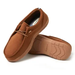 Dearfoams Mens Memory Foam Slip-On Slippers