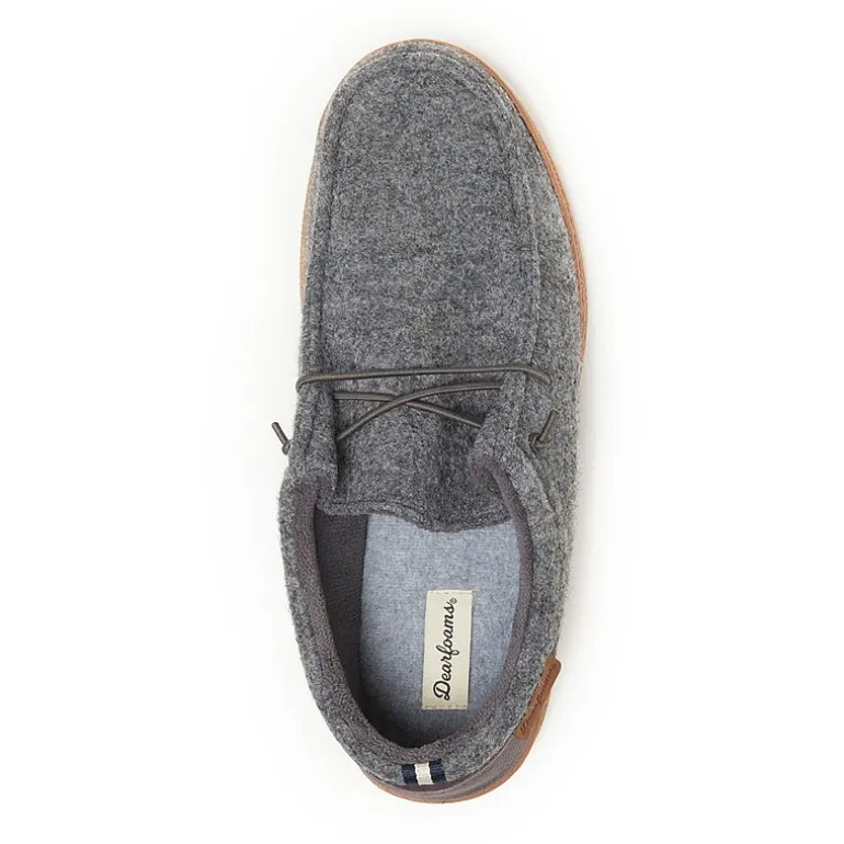 Dearfoams Mens Memory Foam Slip-On Slippers