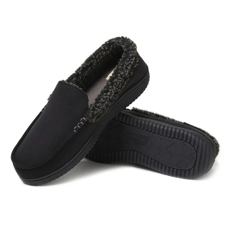 Dearfoams Mens Moccasin Slippers