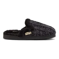 Dearfoams Paris Chenille Shaped Tab Scuff Womens Slip-On Slippers