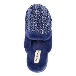 Dearfoams Paris Chenille Shaped Tab Scuff Womens Slip-On Slippers