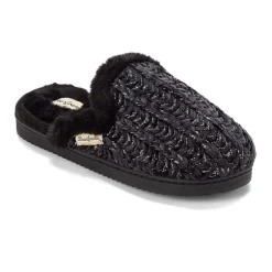 Dearfoams Paris Chenille Shaped Tab Scuff Womens Slip-On Slippers