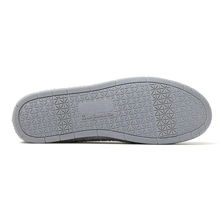 Dearfoams Rachel Marled Chenille Closed Back Womens Memory Foam Slip-On Slippers