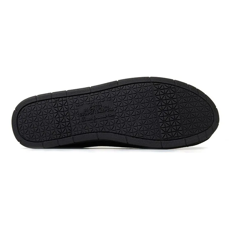 Dearfoams Rachel Velour Closed Back Womens Memory Foam Slip-On Slippers