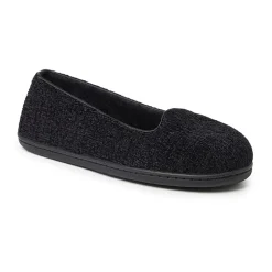 Dearfoams Rebecca Chenille Closed Back Womens Memory Foam Slip-On Slippers