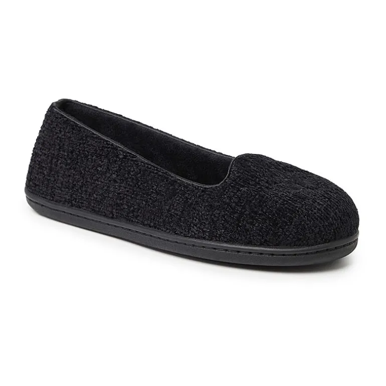 Dearfoams Rebecca Chenille Closed Back Womens Memory Foam Slip-On Slippers