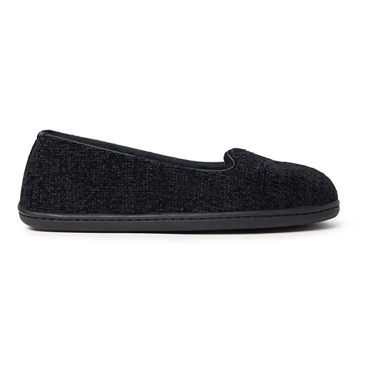 Dearfoams Rebecca Chenille Closed Back Womens Memory Foam Slip-On Slippers