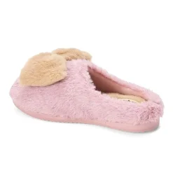 Dearfoams Rosie Furry Icon Womens Memory Foam Clog Slippers
