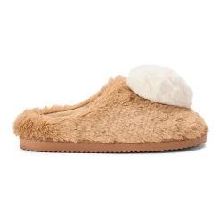 Dearfoams Rosie Furry Icon Womens Memory Foam Clog Slippers