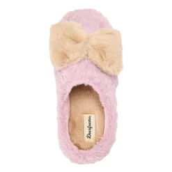 Dearfoams Rosie Furry Icon Womens Memory Foam Clog Slippers