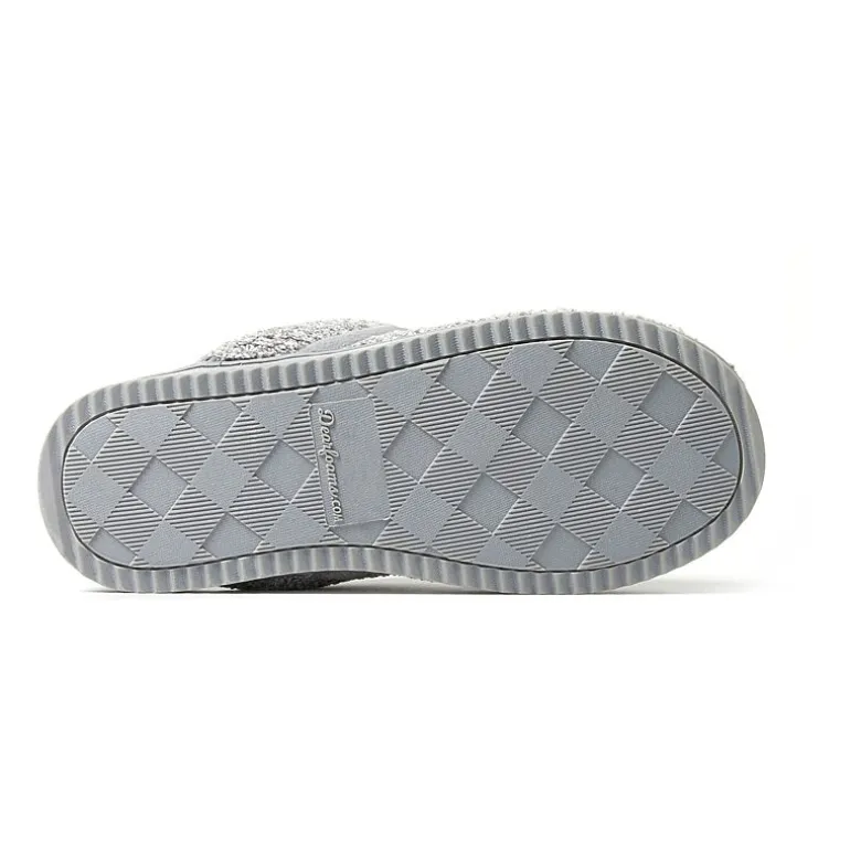 Dearfoams Serena Marled Chenille Scuff Womens Memory Foam Slip-On Slippers