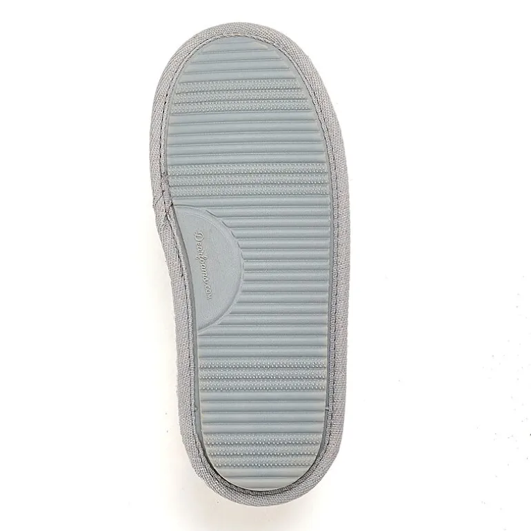 Dearfoams Teddy Heart Scuff Womens Memory Foam Slip-On Slippers