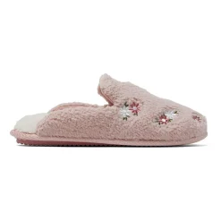 Dearfoams Teddy Tab Scuff Womens Memory Foam Slip-On Slippers
