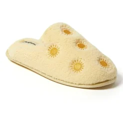 Dearfoams Teddy Tab Scuff Womens Memory Foam Slip-On Slippers