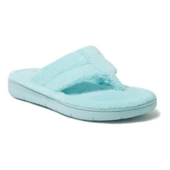 Dearfoams Wrenley Terry Thong Womens Memory Foam Slip-On Slippers