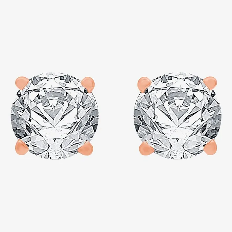Deluxe Collection 1 CT. T.W. Natural White Diamond 14K Gold 5.2mm Stud Earrings