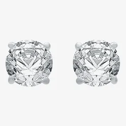 Deluxe Collection 1 CT. T.W. Natural White Diamond 14K Gold 5.2mm Stud Earrings
